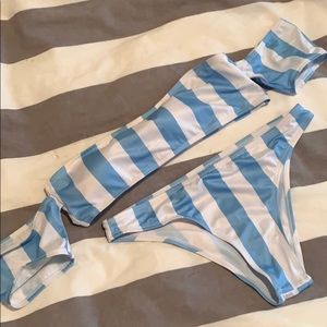 Blue stripped bikini